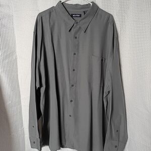 Puritan Men's Solid Gray Long-Sleeve Dress Shirt